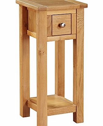 Metro Oak Telephone Lamp Table 1 Drawer - Finish : Country Oak - Living Room Furniture