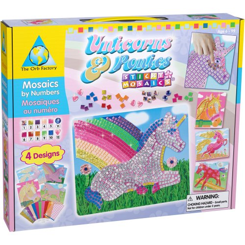 ORB Factory ORB06227 Mosaic Self-Adhesive Unicorns and Ponies