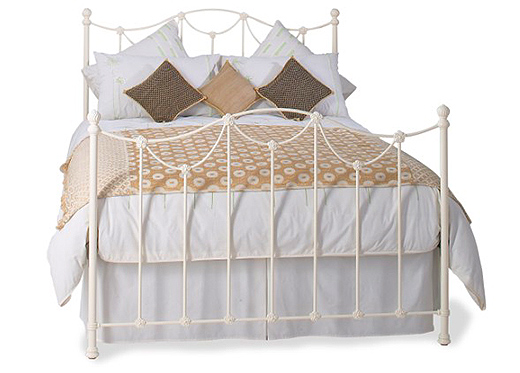 Kingsize Carie Bedstead - Glossy Ivory