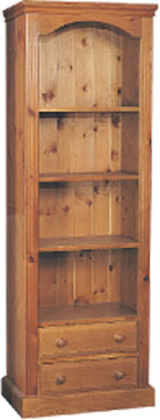 The Pine Factory BOOKCASE 2 DWR ADJ SHELVES