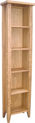 The Pine Factory BOOKCASE OAK NARROW 5 SHELF