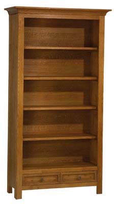 The Pine Factory OAK BOOKCASE 2 DWRS LARTISAN