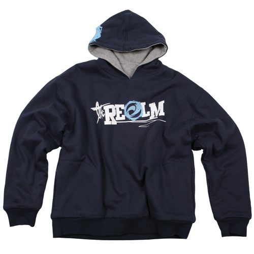 Mens The Realm Backhand Reversible Hoody Heather/dark Indigo