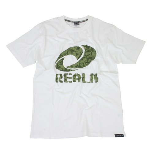 Mens The Realm Camo Splin Tee White