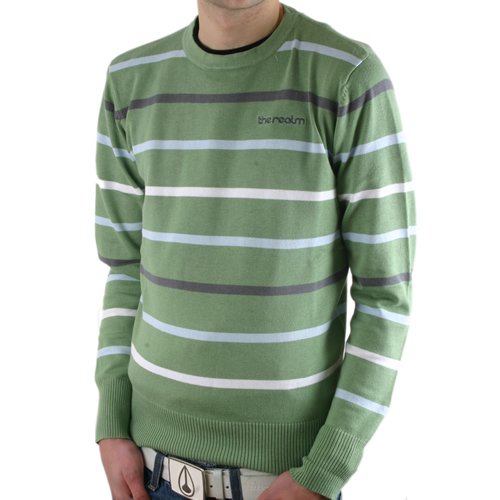 Mens The Realm Vantage Crew Neck Sweater Grass