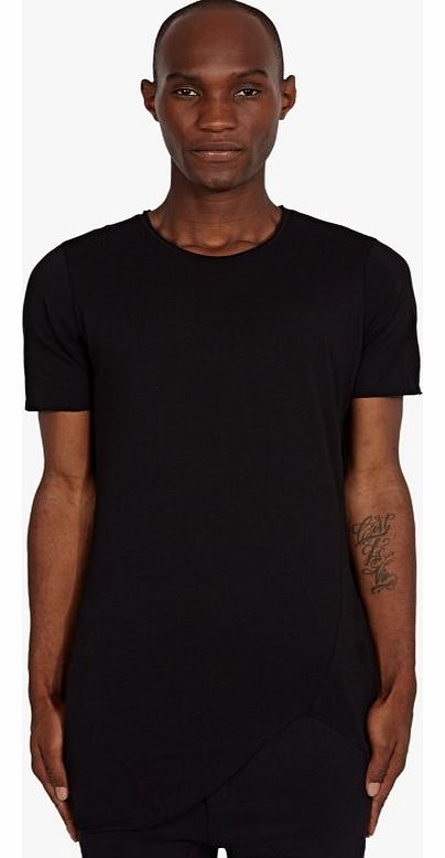 Mens Black Raw-Edge T-Shirt tho2209blkl