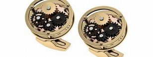 Thomas Earnshaw Mens Gear Gold Plated Cufflinks