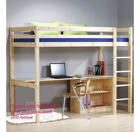 Natural Pine High Sleeper Bunk Bed