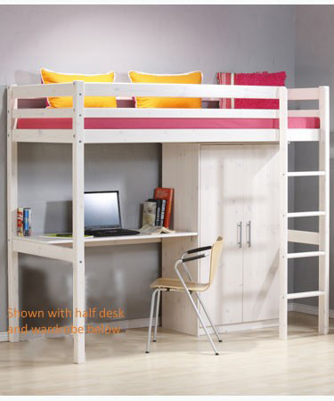 Whitewash High Sleeper Bunk Bed