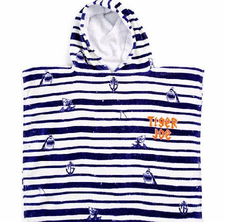 Tiger Joe Boys Tiger Joe Sargeant Shark Poncho Towel - Fuel