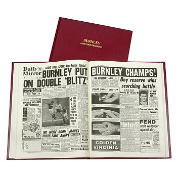 Burnley Football Newspaper Book