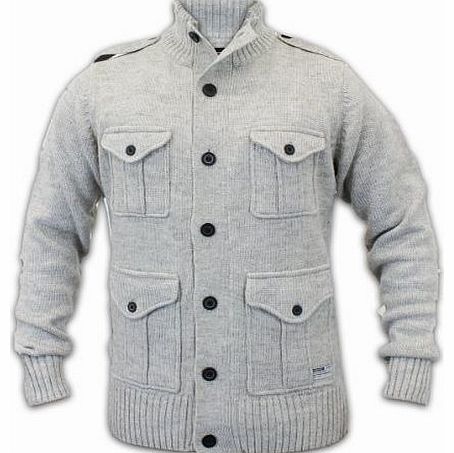 Mens Dissident Cardigan 1B2758 Grey X Large