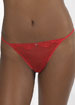 Red Swiss Dot sheer regular thong