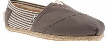 womens toms grey university classic stripe