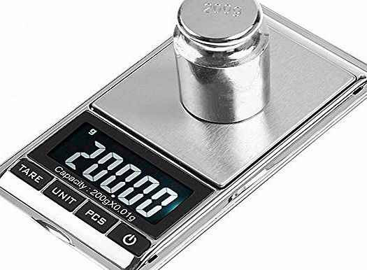 Andoer 200g*0.01g Mini Digital Pocket Scale for Jewelry Kitchen Gram Oz Ct