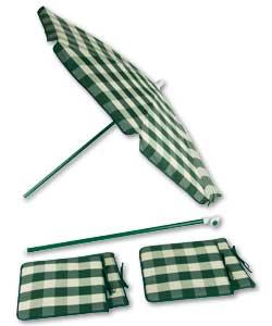 Seat Cushions and Parasol Set