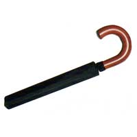 Automatic Classic Wood Crook Umbrella Black