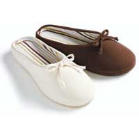 Memory Foam Clog Slippers Chocolate Stripe Size 6