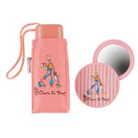 Umbrella and Compact Mirror Set Various Designs