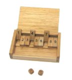 Travellers Mini Shut the Box - Wooden coloured Dice