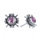 Amethyst Stud Earrings in Giftbox