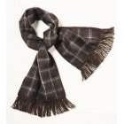 Traidcraft Mens brown check scarf