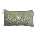 Traidcraft Shrujan Flower silk purse