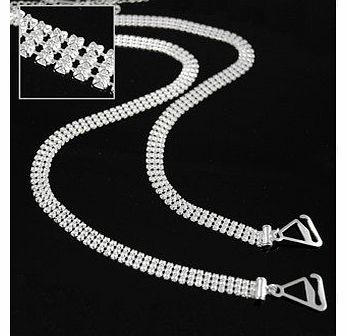 Diamante Bra Straps Crystal Clear Triple Rows