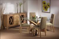 150 Dining Table & 4 Samara Slatted Chairs