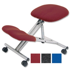 Burgundy Kneeling Office Chair on Castors