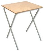 Examination Table with Grey Foldaway Frame W600xD550xH720mm Beech