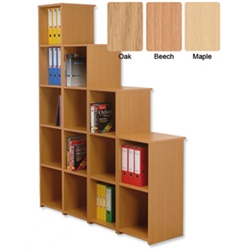 Narrow Bookcase Low Beech