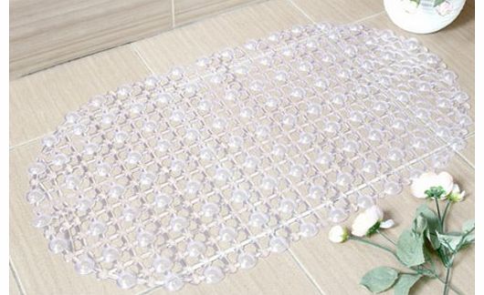 CLEAR TRANSPARENT PEBBLE DESIGN NON-SLIP PAD BATHROOM MAT CARPET BATHTUB SHOWER MAT 36cm x 65cm APPROX