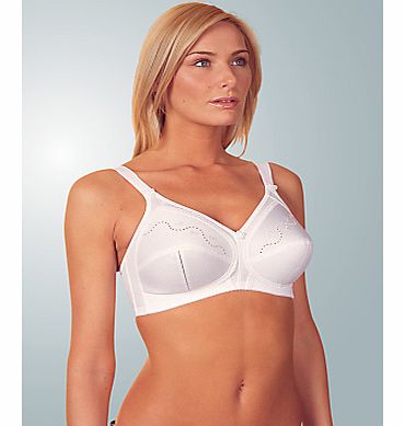 Doreen Cotton Non Wired Bra, White