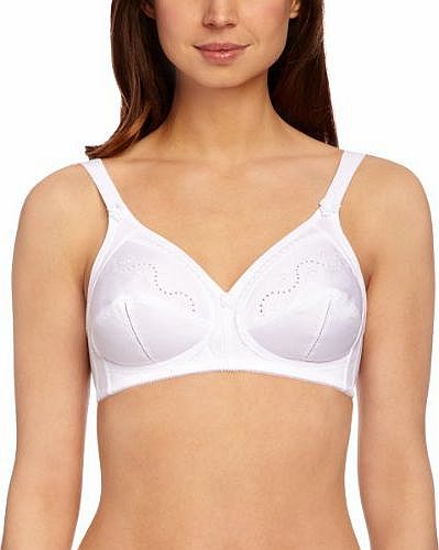 Doreen Cotton Non Wired Full Cup Womens Bra White 40DD