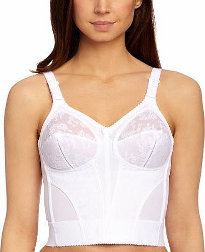 Doreen Long Line Full Cup Womens Bra White 38B