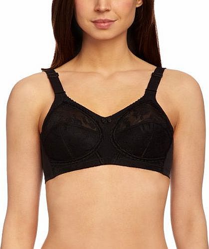 Doreen Non-Wired Full Cup Womens Bra, Black, 40D