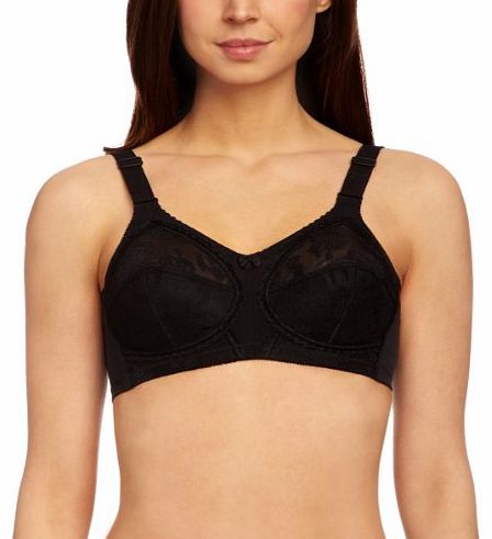 Doreen Non-Wired Full Cup Womens Bra, Black, 40E