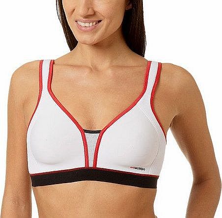 Triumph Triaction Extreme N Sports Bra, White/Black/Red, 40C