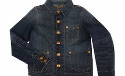 Girls blue Camden collar jacket