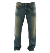 Mid Denim Straight Leg Jeans