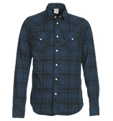 Navy and Black Check Shirt