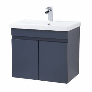 600mm Gloss Graphite 2 Door Vanity Unit