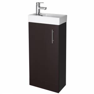 Ebony 400mm Cloakroom Compact Floor Standing