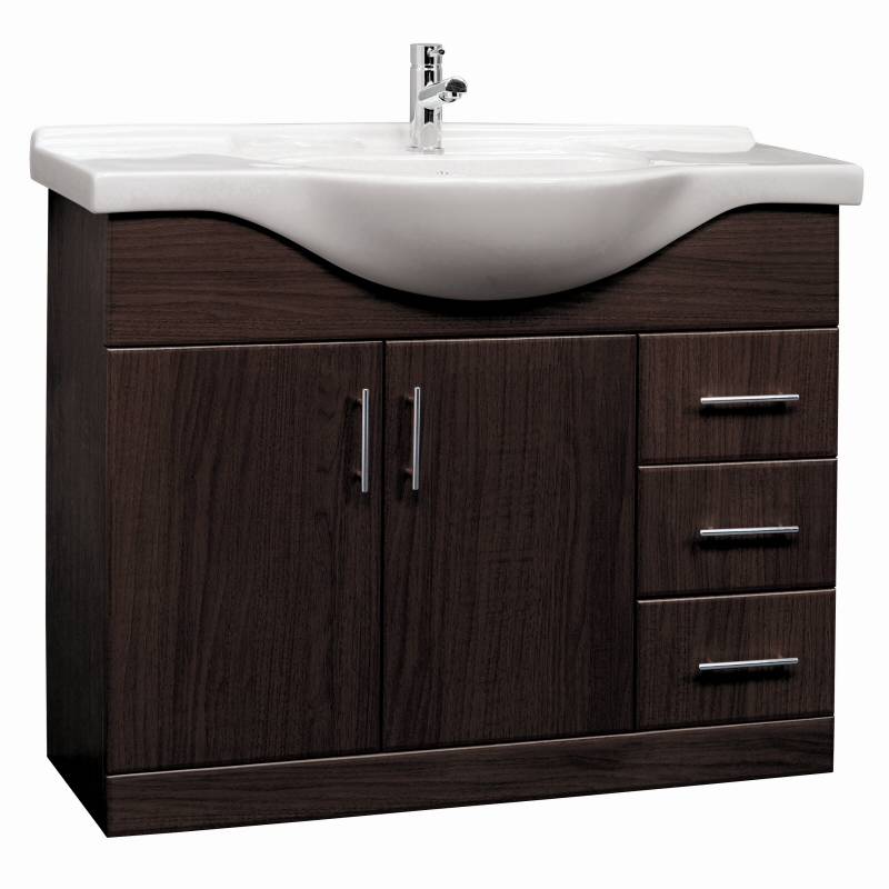 Trueshopping Ebony Brown 1050mm Vanity Unit