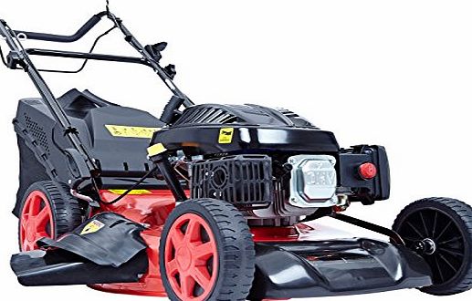 NEW TRUESHOPPING 173CC SELF PROPELLED 4 STROKE 20`` PETROL LAWNMOWER WITH ALL STEEL DECK 3KW 5.5HP