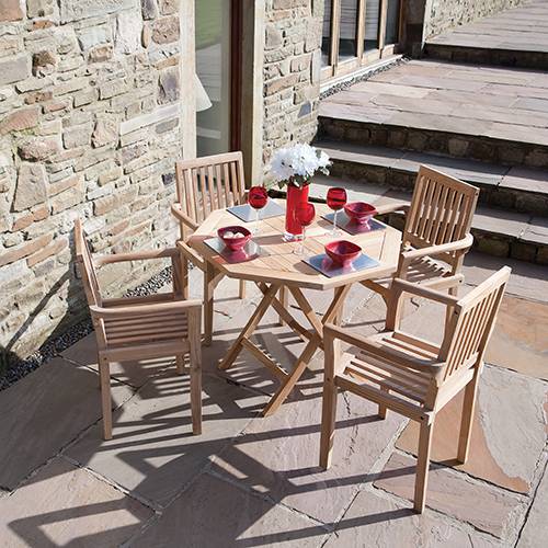 Teak 4 place Patio dining Set -