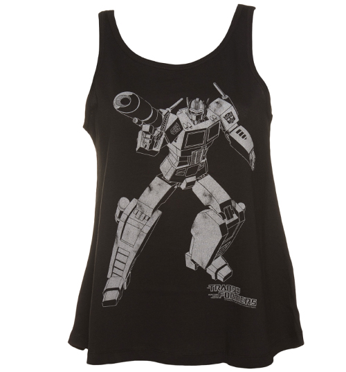 Ladies Black Transformers Optimus Prime