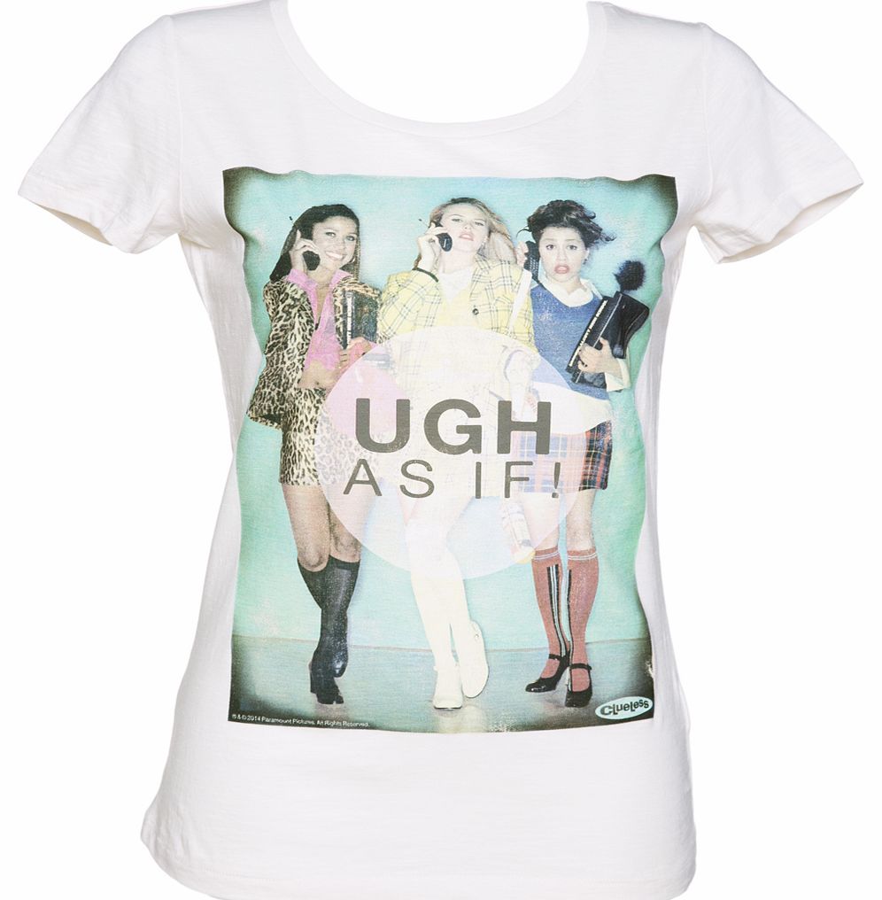 Ladies Clueless Ugh As If! Slub Scoop Neck T-Shirt