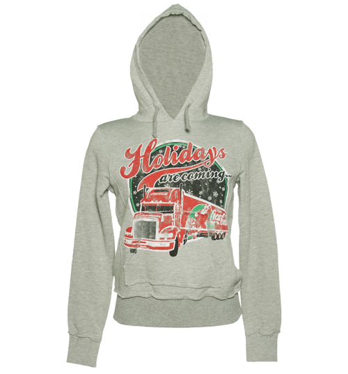 Ladies Grey Coca Cola Holidays Are Coming Truck